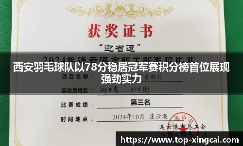 西安羽毛球队以78分稳居冠军赛积分榜首位展现强劲实力